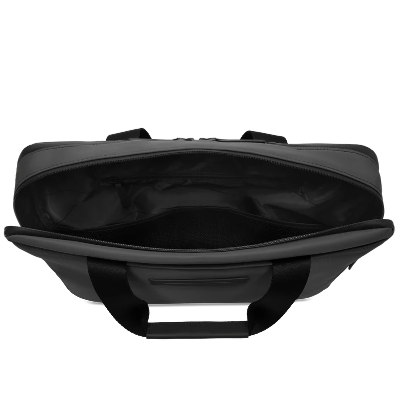 Gion Briefcase / All Black / Recycled Nylon