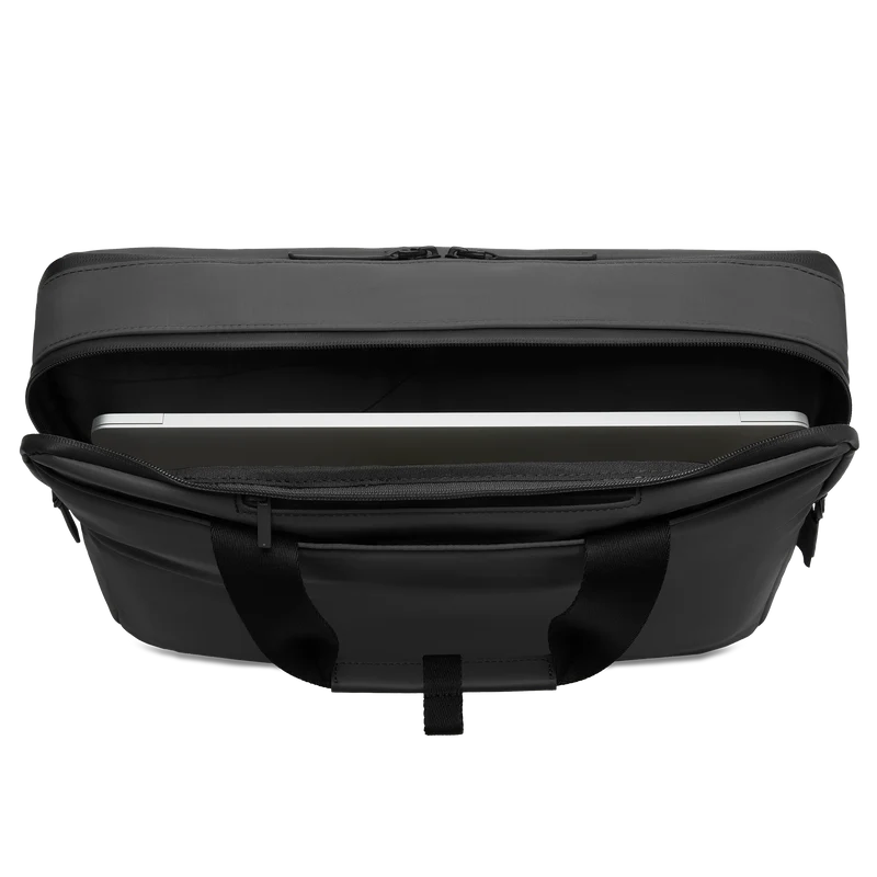 Gion Briefcase / All Black / Recycled Nylon