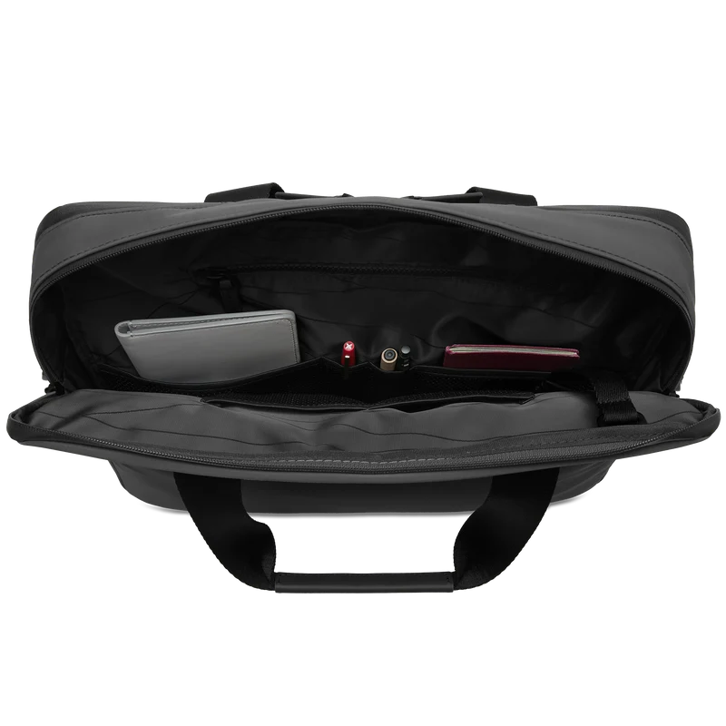Gion Briefcase / All Black / Recycled Nylon