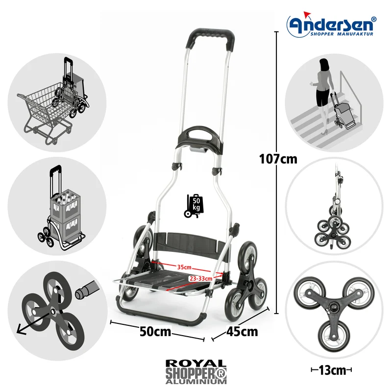 Treppensteiger Royal Shopper Basil City - Grau