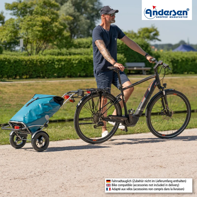 Royal Shopper Plus Ortlieb, Luft-Kugellagerrad 25 cm - Petrol