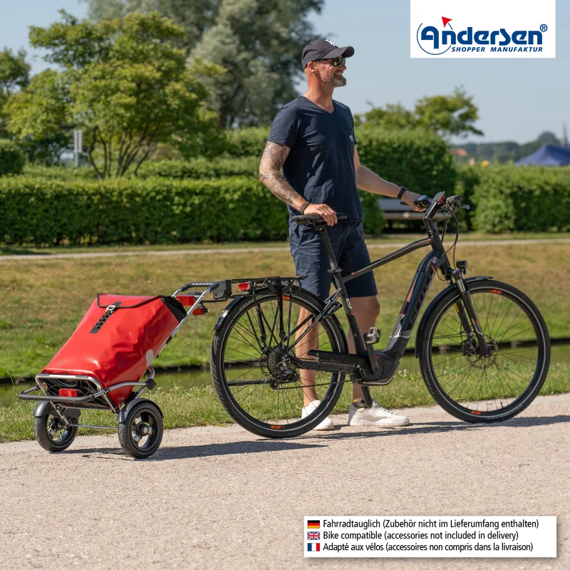Royal Shopper Plus Ortlieb, Luft-Kugellagerrad 25 cm - Rot