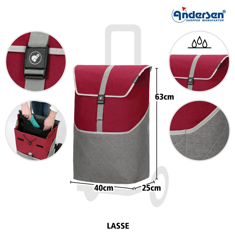 Royal Shopper Plus Lasse, Luft-Kugellagerrad 25 cm - Rot