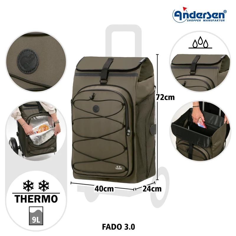 Royal Shopper Plus Fado 3.0, Luft-Kugellagerrad 25 cm - Oliv