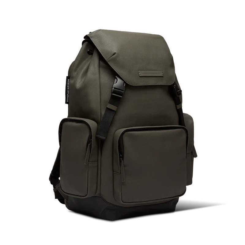 SoFo Backpack Travel / Dark Olive / Waxed Canvas