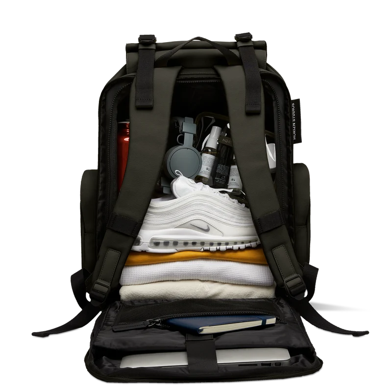 SoFo Backpack Travel / Dark Olive / Waxed Canvas