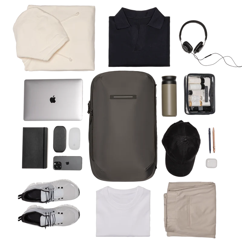 Gion Backpack Travel / All Black / Recycled Nylon