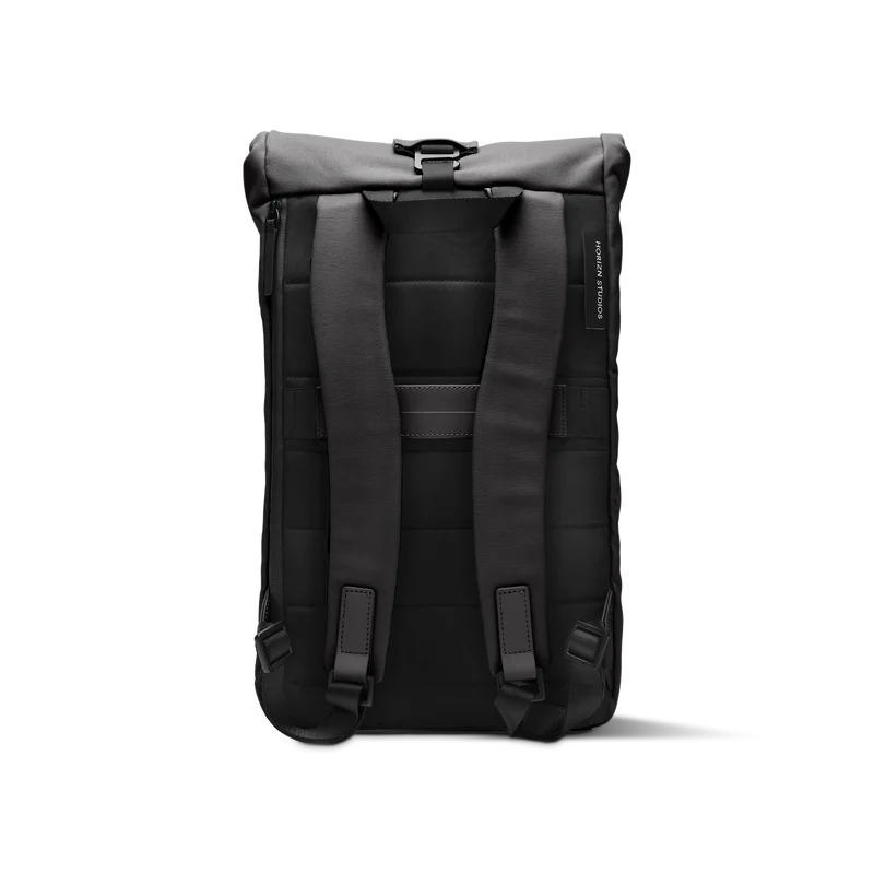 SoFo Rolltop Backpack / All Black / Recycled Cotton Canvas