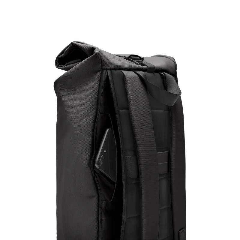 SoFo Rolltop Backpack / All Black / Recycled Cotton Canvas