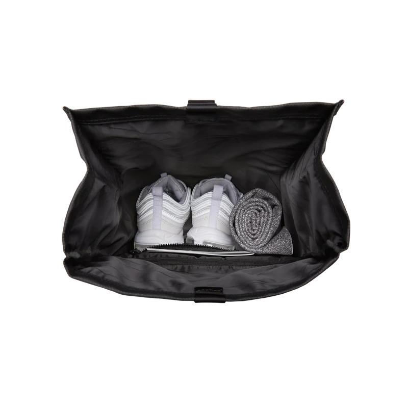 SoFo Rolltop Backpack / All Black / Recycled Cotton Canvas