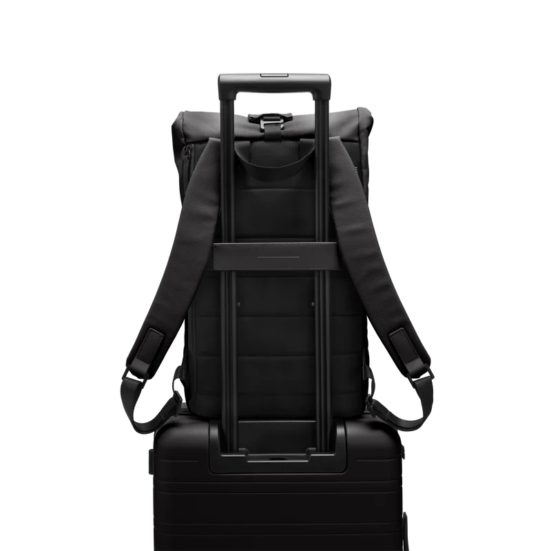 SoFo Rolltop Backpack / All Black / Recycled Cotton Canvas
