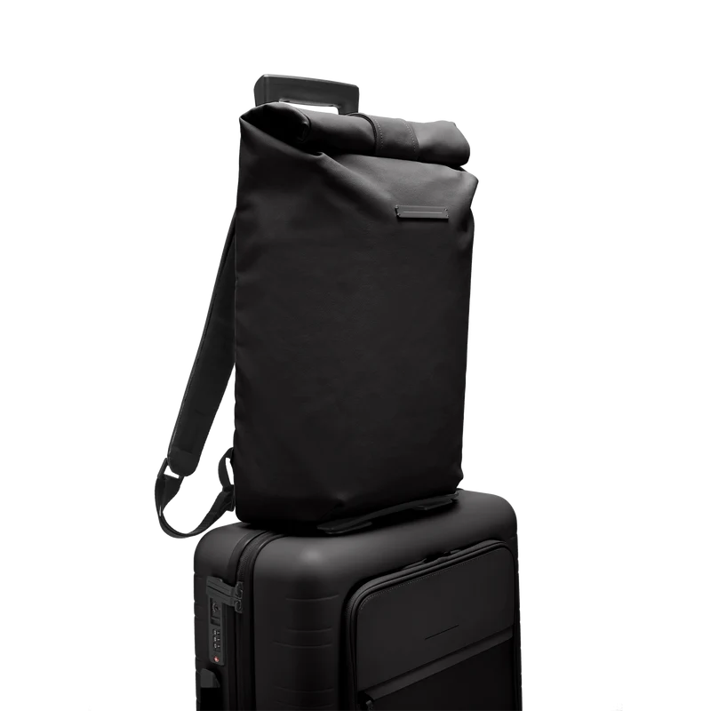 SoFo Rolltop Backpack / All Black / Recycled Cotton Canvas