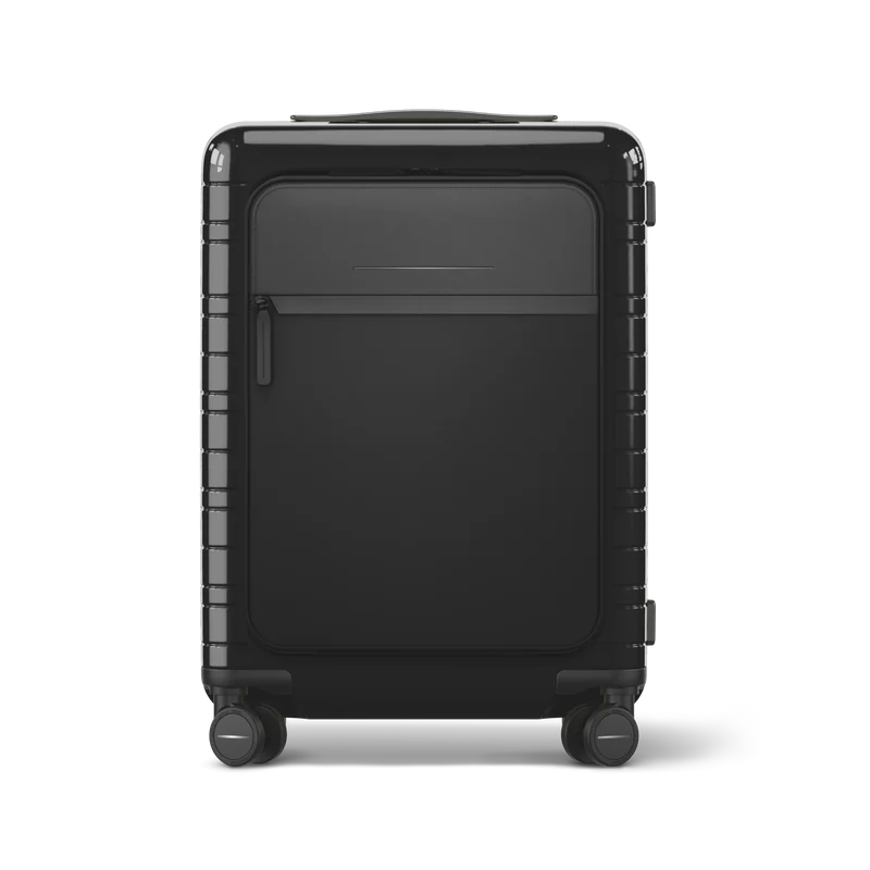 M5 / Glossy All Black / Premium Multi Shell / Cabin Size with Front Pocket / Essential