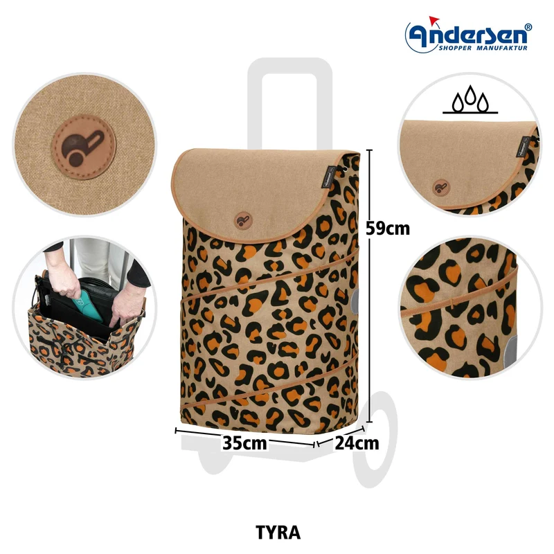 Royal Shopper Tyra, Metallspeichenrad 25 cm - Leo