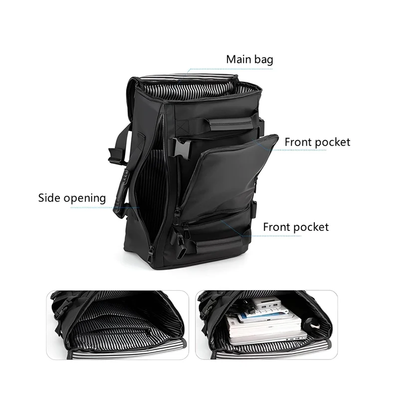 Multifunktions-Rucksack – 45x36x20 cm, EasyJet Handgepäck, gepolsterte Gurte, für Reise & Alltag
