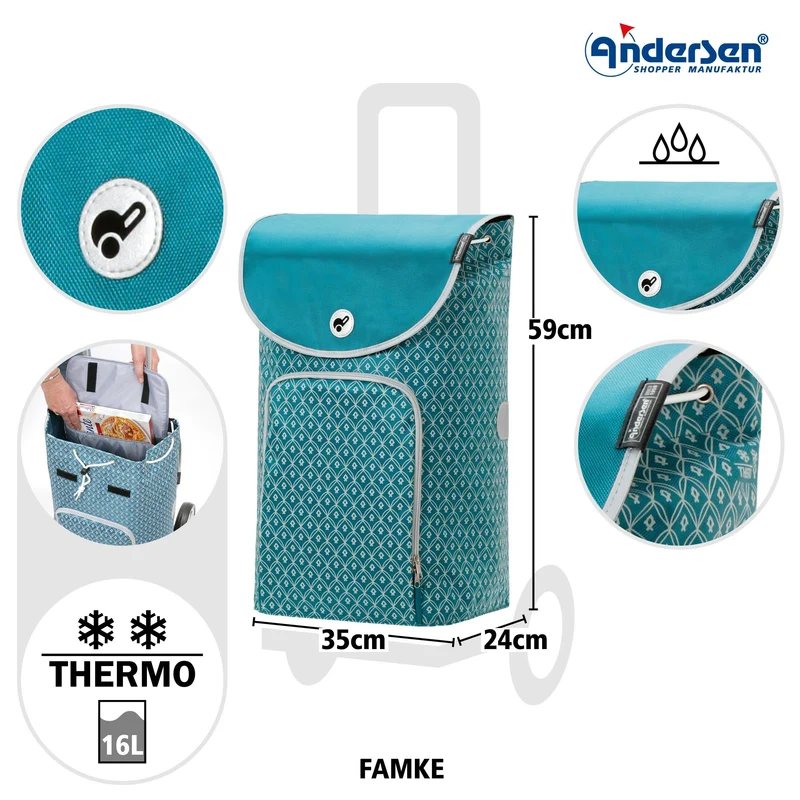 Royal Shopper Famke, Kugellagerrad 29 cm - Petrol