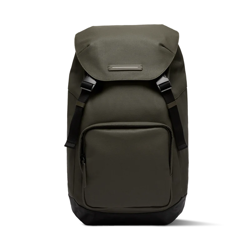 SoFo Backpack City / Dark Olive / Recycled Waxed Canvas