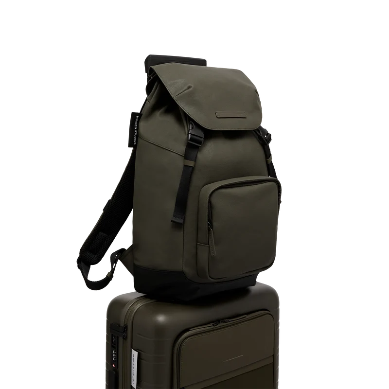 SoFo Backpack City / Dark Olive / Recycled Waxed Canvas