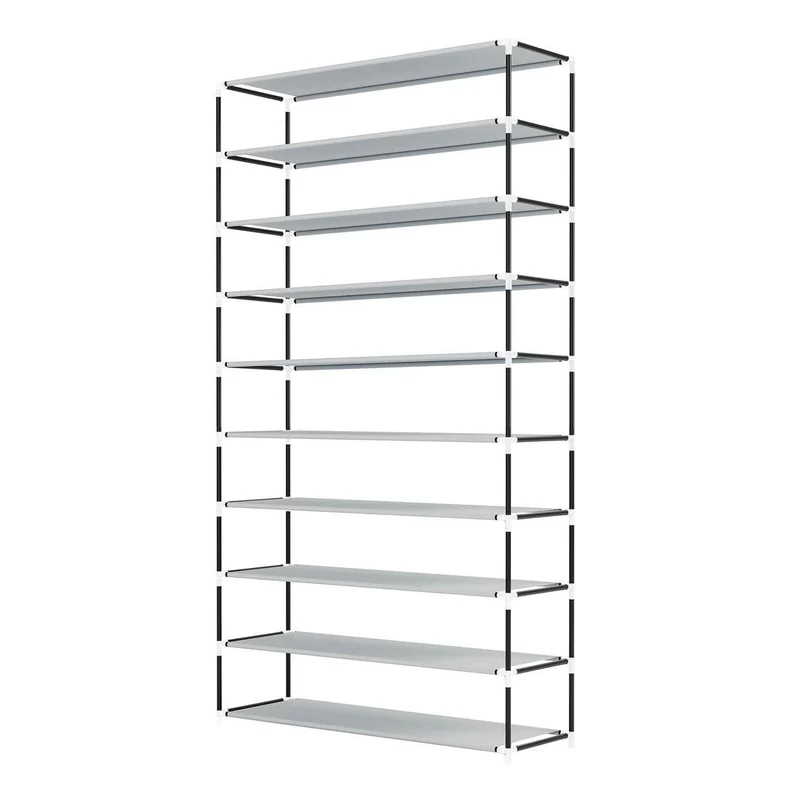 Schuhschrank L aus Stoff 9 Ebenen Schwarz