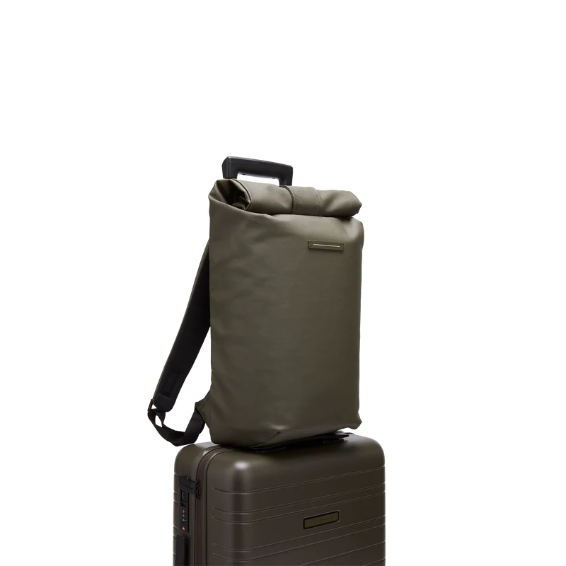 SoFo Rolltop Backpack / Dark Olive / Waxed Canvas