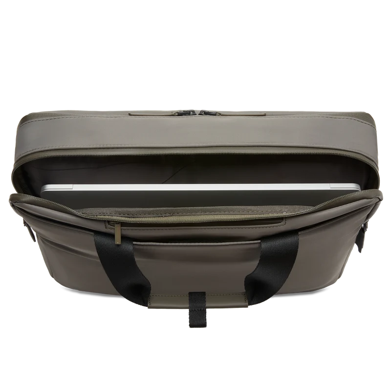 Gion Briefcase / Dark Olive / Recycled Nylon