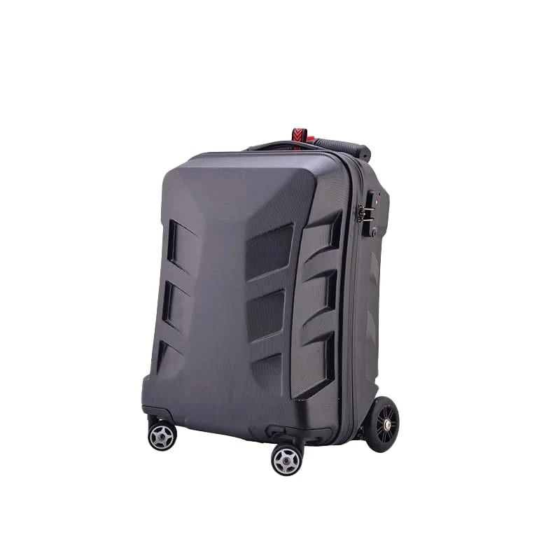 Rolling Scooter Koffer – 38x22x54 cm, 2-in-1 Trolley & Tretroller, klappbarer Lenker
