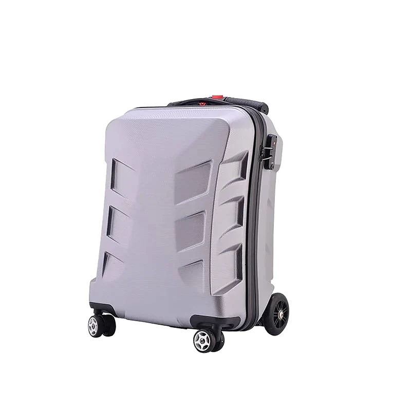 Rolling Scooter Koffer – 38x22x54 cm, 2-in-1 Trolley & Tretroller, klappbarer Lenker