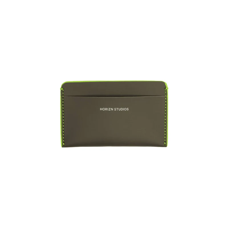 Cardholder / Dark Olive - Neon Green