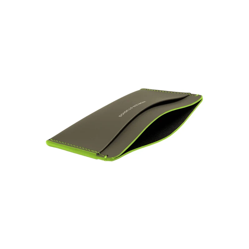 Cardholder / Dark Olive - Neon Green