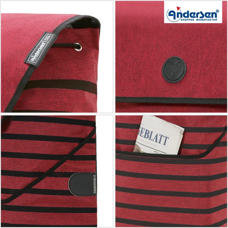 Royal Shopper Jelke, Luft-Kugellagerrad 25 cm - Bordeaux
