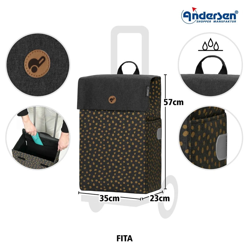 Komfort Shopper Fita - Schwarz
