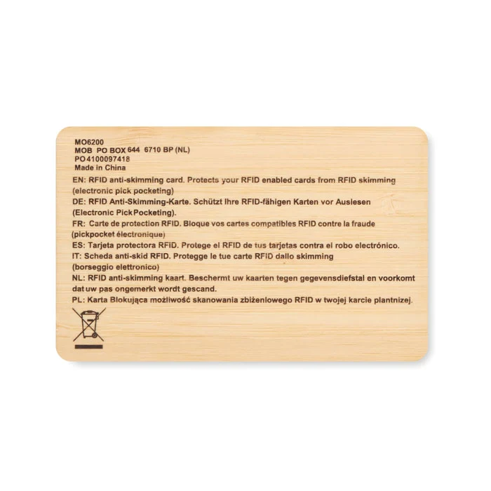 RFID Karte aus Bambus