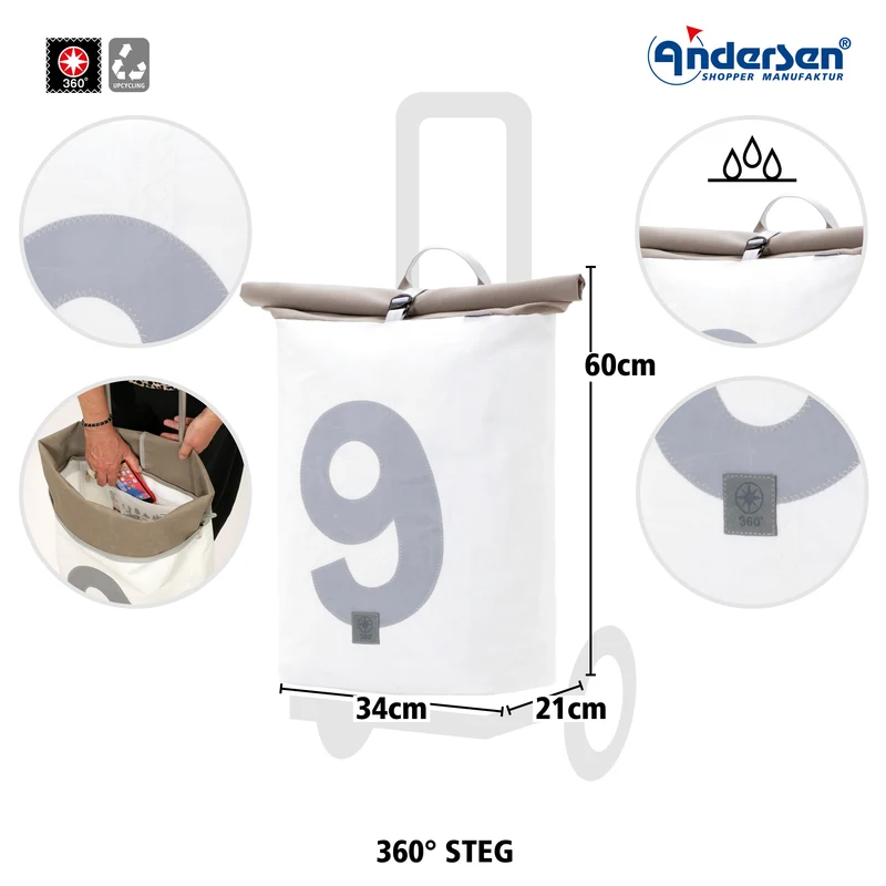 Royal Shopper 360° Steg, Leichtlaufrad 25 cm - 9
