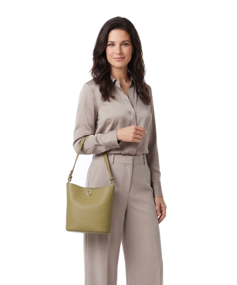 Coccinelle Nikla Bucket Handtasche seagrass/sandshell