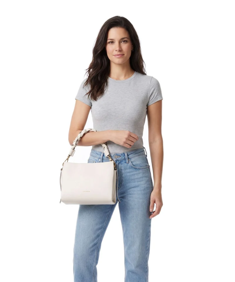 Coccinelle Boheme Grana Double Handtasche pearl/cognac