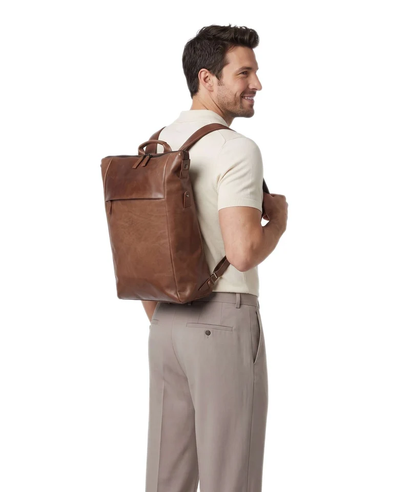 Harold's Caugio Laptop-Rucksack cognac