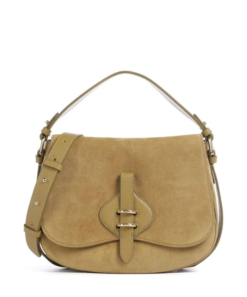 Coccinelle Mavery Suede Handtasche seagrass