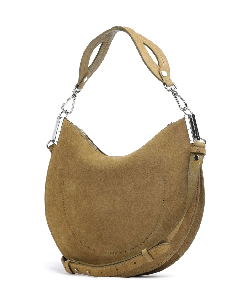 Coccinelle Sunup Suede Beuteltasche seagrass