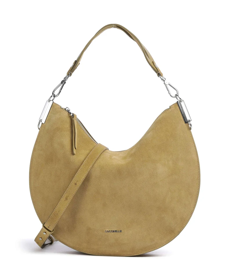 Coccinelle Sunup Suede Schultertasche seagrass