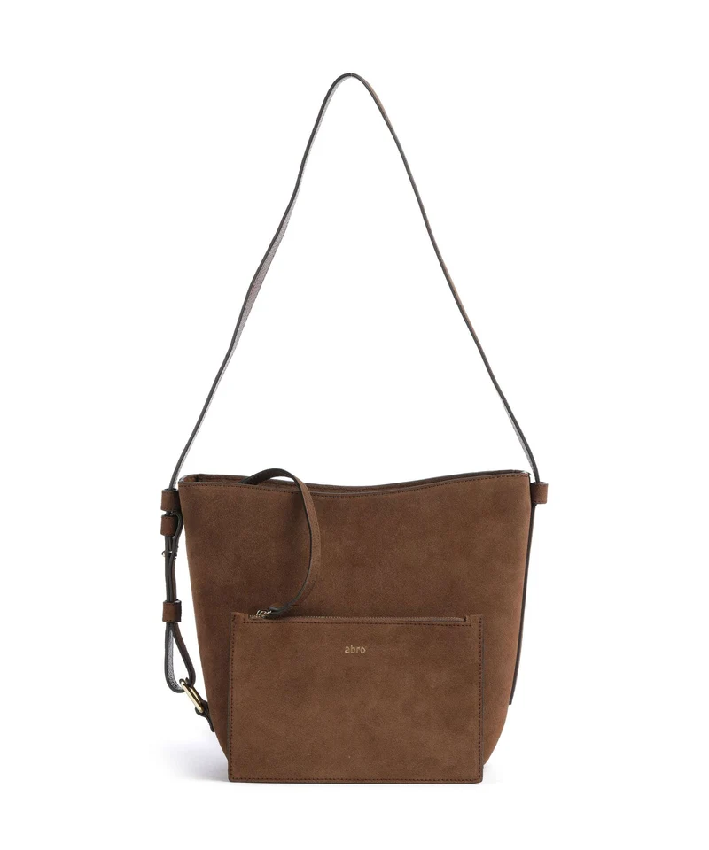 Abro Suede Cosmo Umhängetasche wood