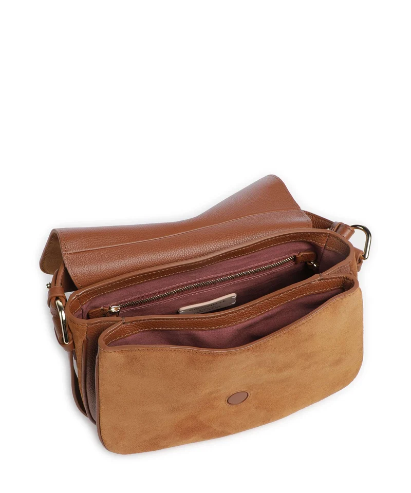 Coccinelle Mavery Suede Handtasche cognac