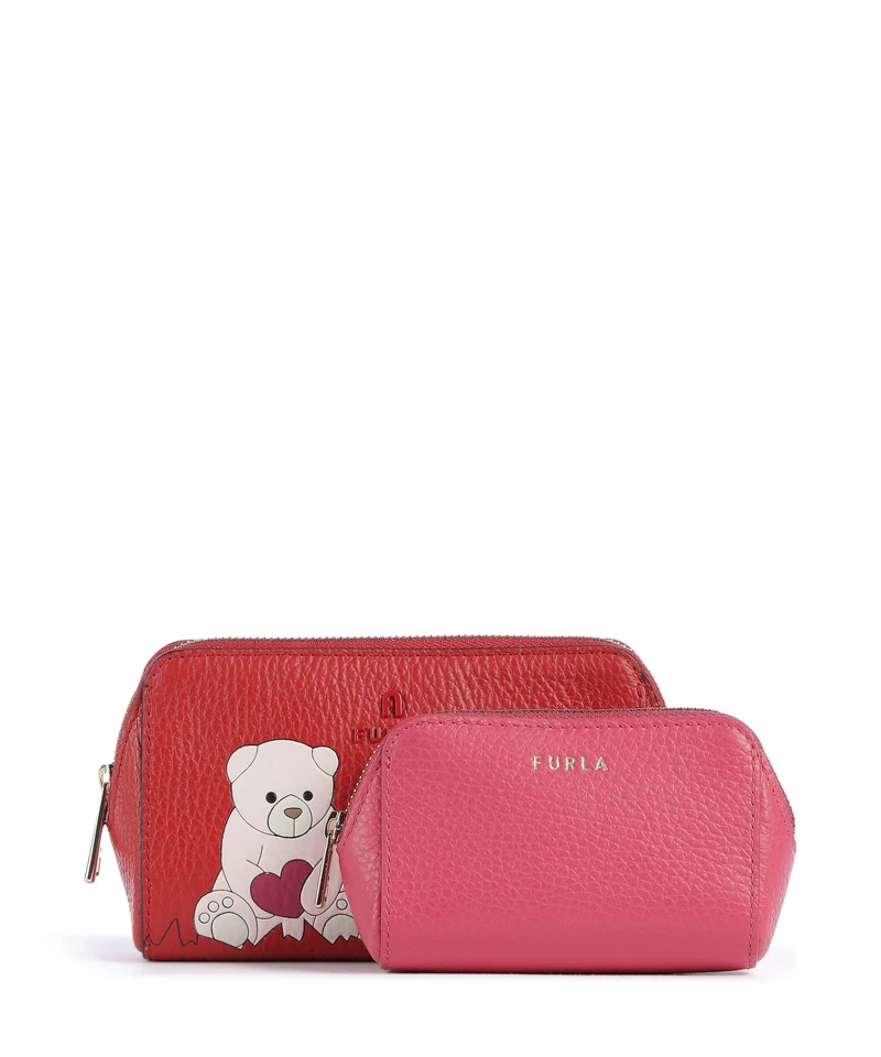 Furla Camelia M Kosmetiktasche red/velvet pink