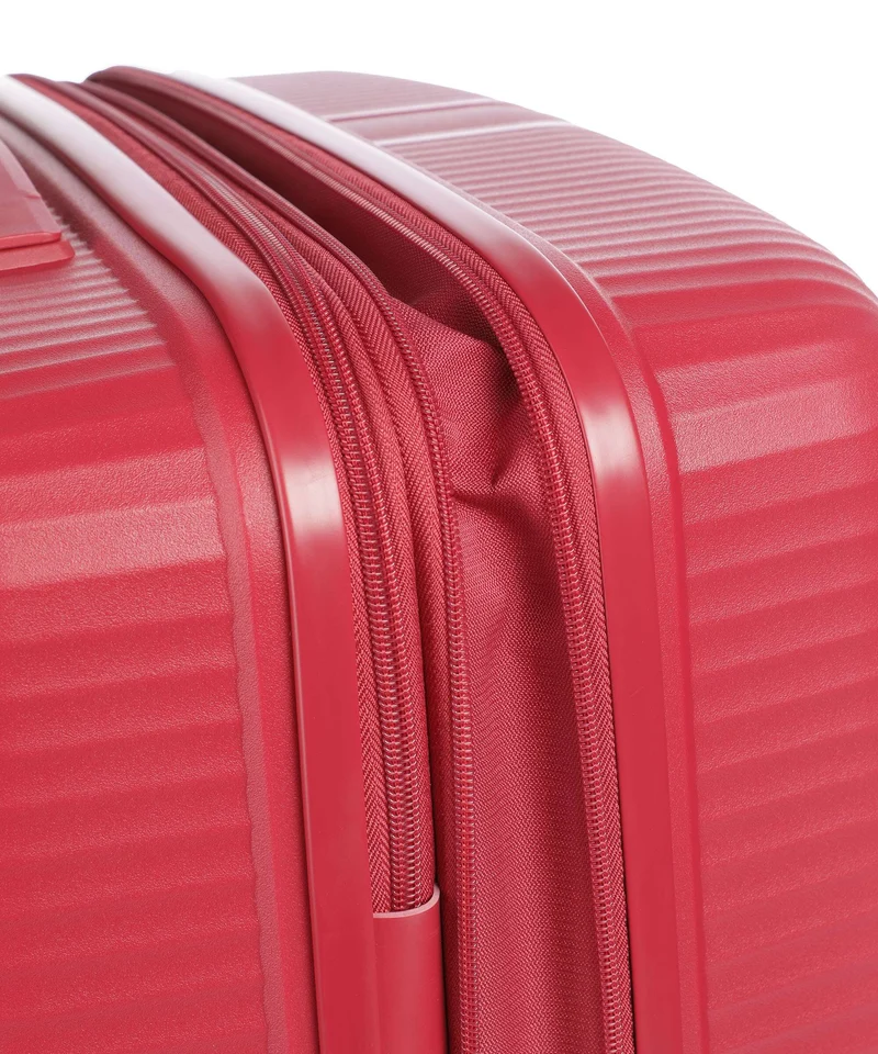 Travelite Air Stripe Slim 4-Rollen Trolley Set red