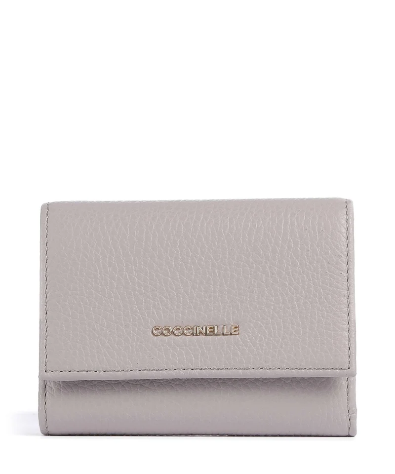Coccinelle Metallic Soft Geldbörse oyster