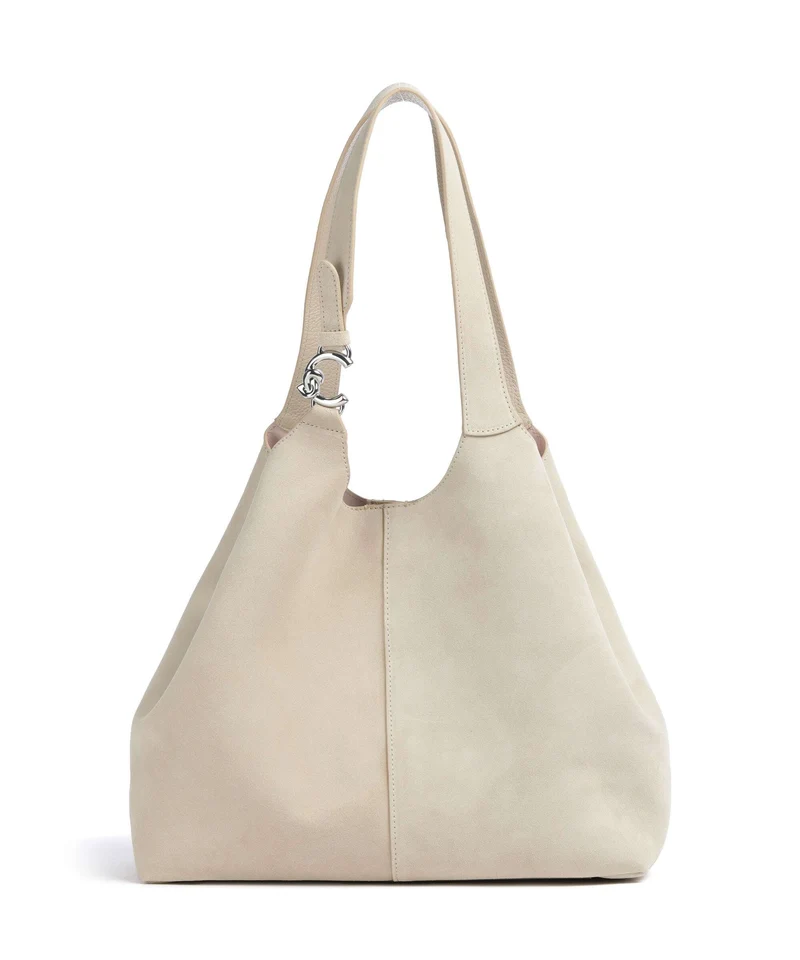 Coccinelle C-Easy Suede Beuteltasche sandshell