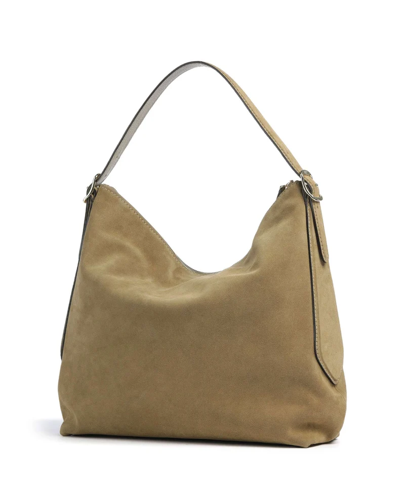 Abro Suede Carina Beuteltasche mud