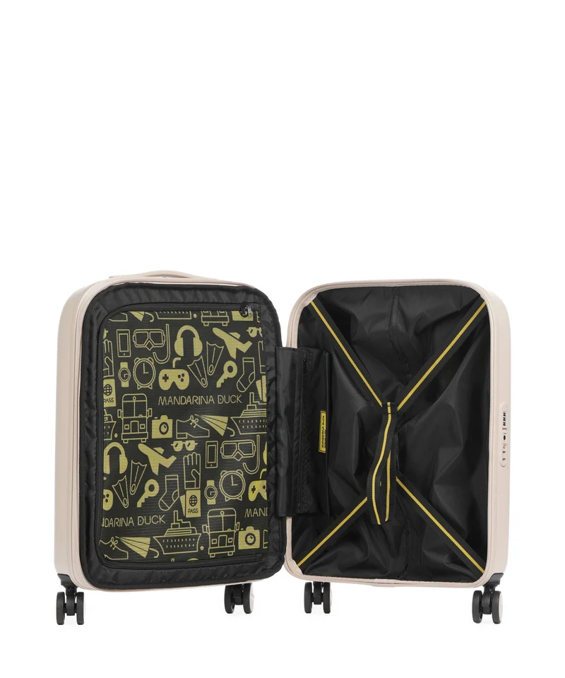 Mandarina Duck Logoduck+ 4-Rollen Trolley white mocha