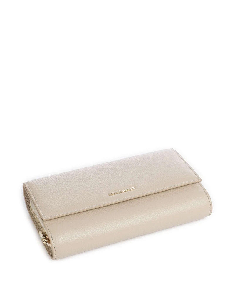 Coccinelle Metallic Soft Geldbörse sandshell