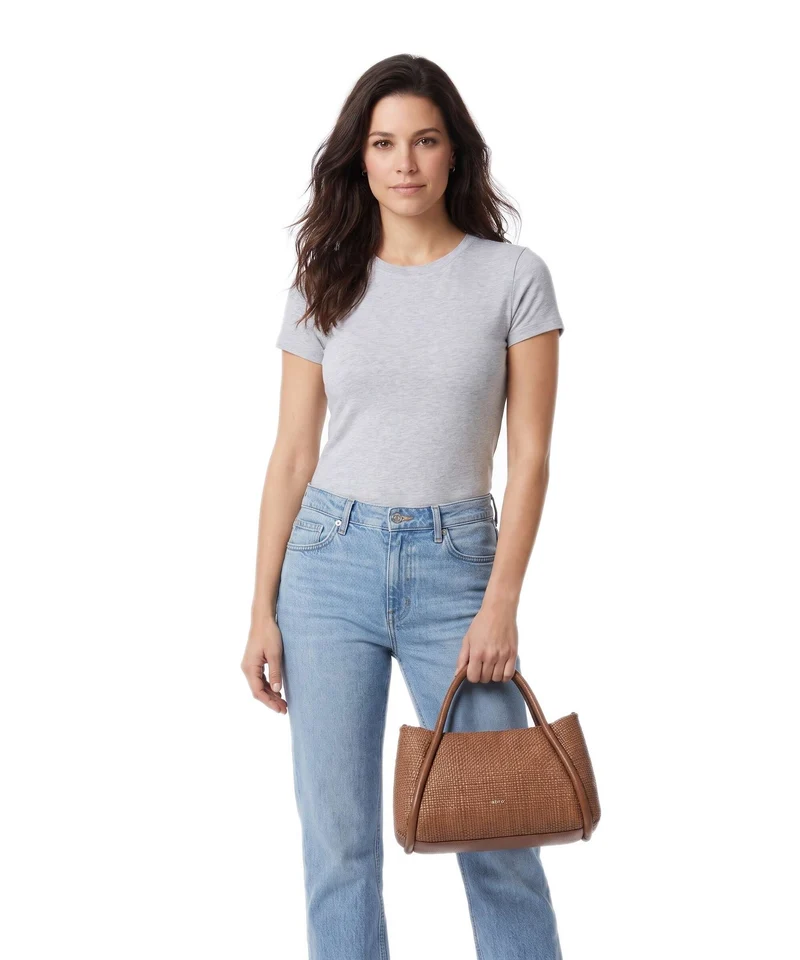 Abro Raffia Intreccio Willow Handtasche caramel/cognac