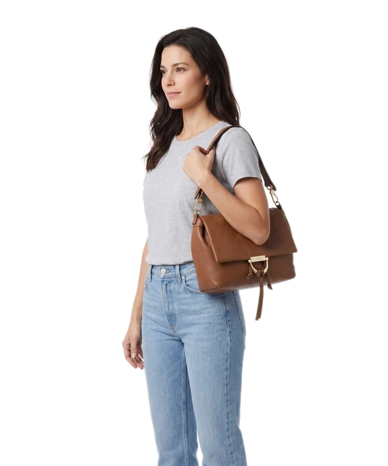 Abro Dalia Temi Medium Schultertasche caramel/cognac